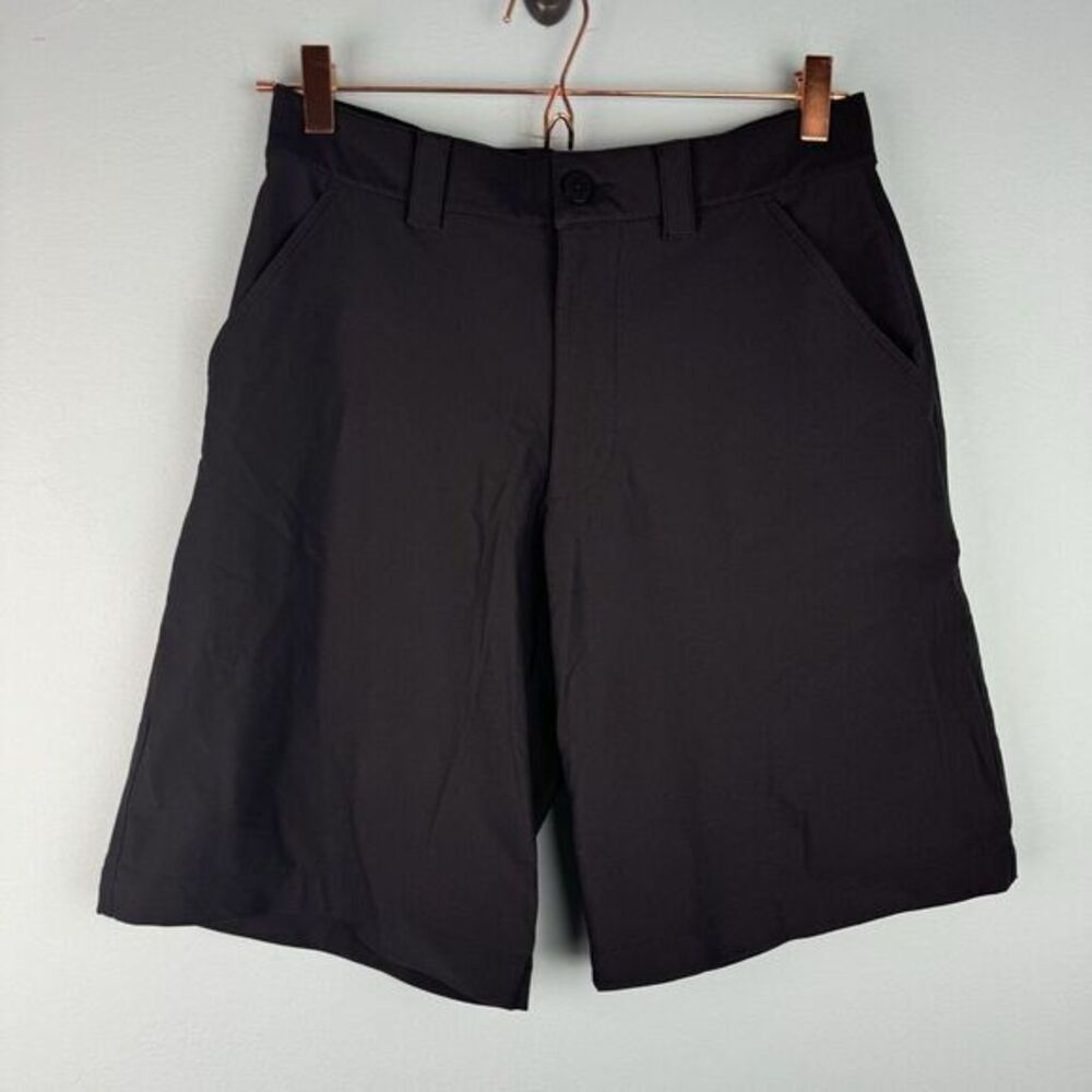 Under Armour Bent Grass Mens Golf Shorts Black Performance Athletic Logo Size 30
